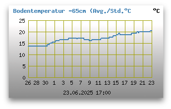 Bodentemperatur -65 cm unter Grund